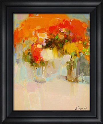 Framed Vase of Yellow Flowers 2 Print
