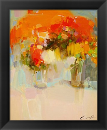 Framed Vase of Yellow Flowers 2 Print