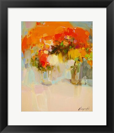 Framed Vase of Yellow Flowers 2 Print