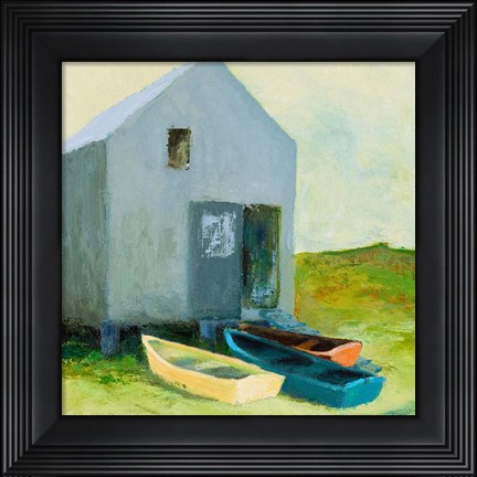 Framed Boat House Print