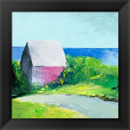 Framed Pink House Print