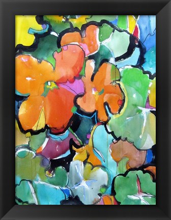 Framed Nasturtiums Print