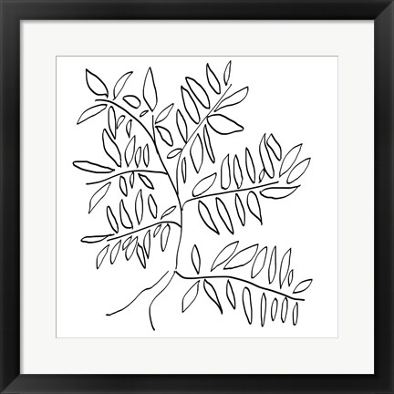 Framed Black and White Tree Print