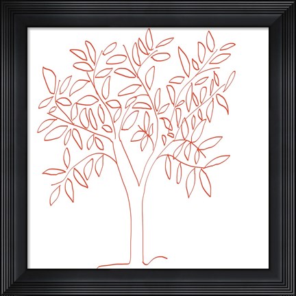 Framed Tangerine Tree Print