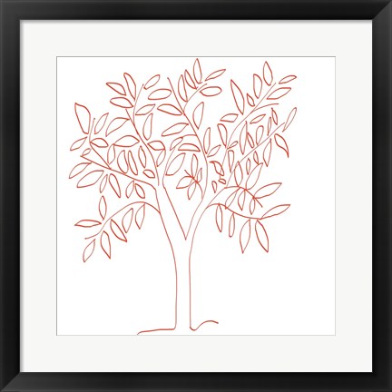 Framed Tangerine Tree Print