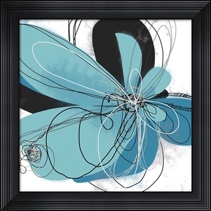 Framed Azul Poetry 2 Print