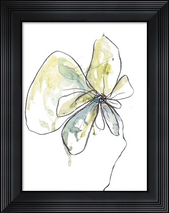 Framed Citron Modern Botanical Print