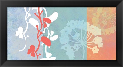 Framed Coral Flowers Print