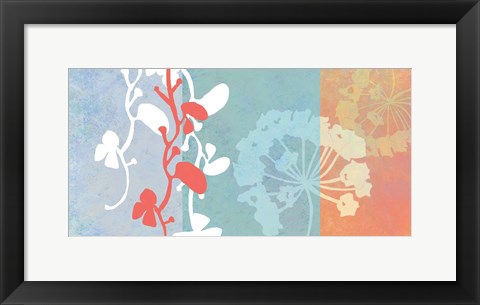 Framed Coral Flowers Print