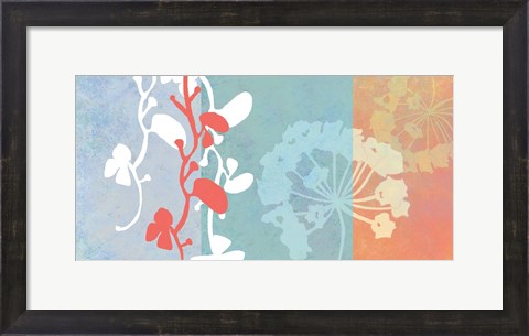 Framed Coral Flowers Print