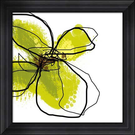 Framed Green Petals Print