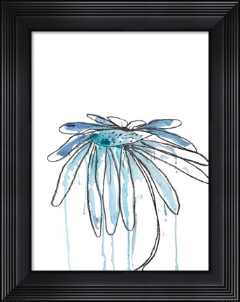 Framed Indigo Modern Botanical Print