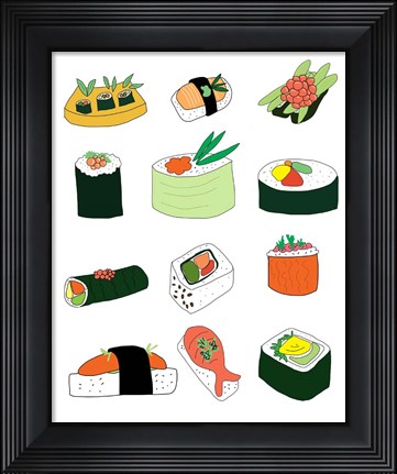 Framed Sushi Set Print