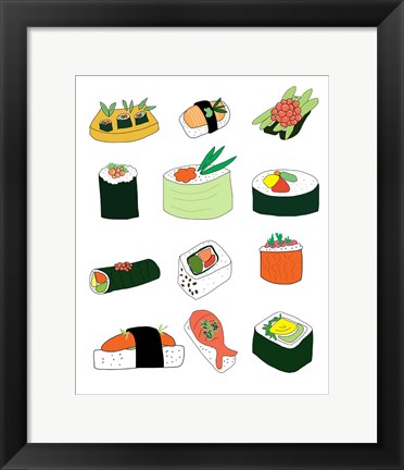 Framed Sushi Set Print