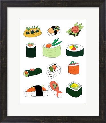 Framed Sushi Set Print