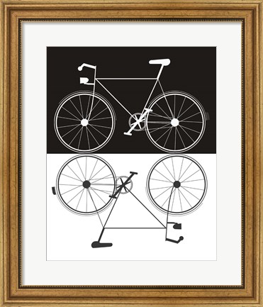 Framed Two Bikes Print