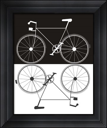 Framed Two Bikes Print