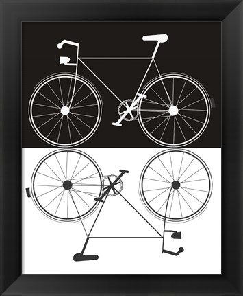 Framed Two Bikes Print