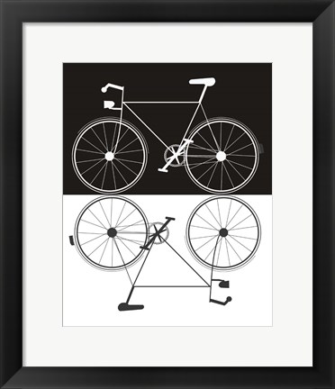 Framed Two Bikes Print