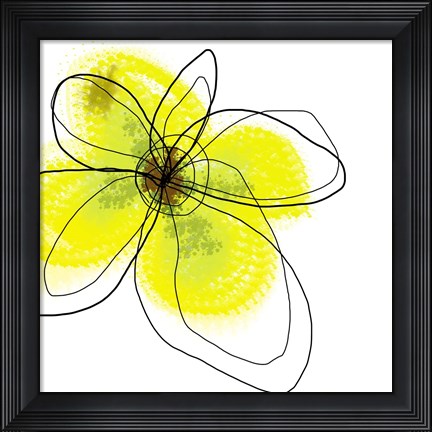 Framed Yellow Petals Four Print
