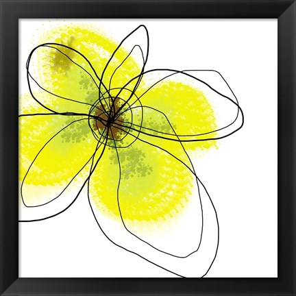 Framed Yellow Petals Four Print