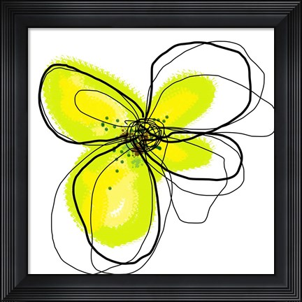 Framed Yellow Petals One Print
