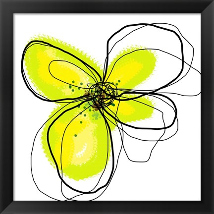 Framed Yellow Petals One Print