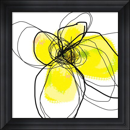 Framed Yellow Petals Three Print