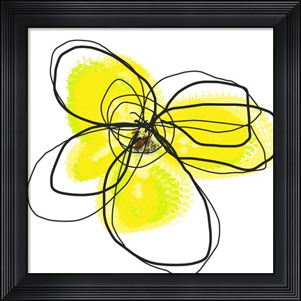 Framed Yellow Petals Two Print