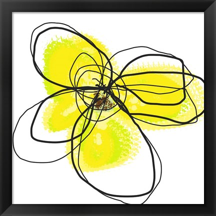 Framed Yellow Petals Two Print