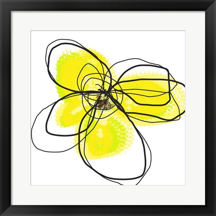 Framed Yellow Petals Two Print