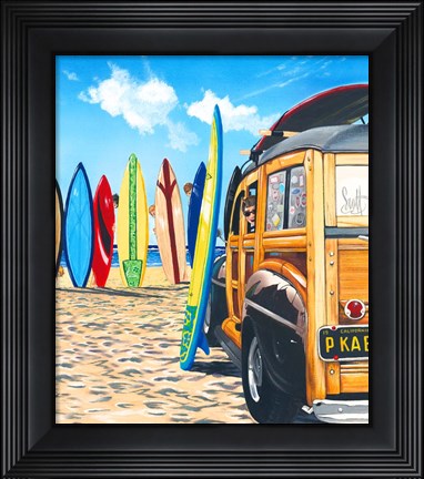 Framed Beach Cruiser Kids Print
