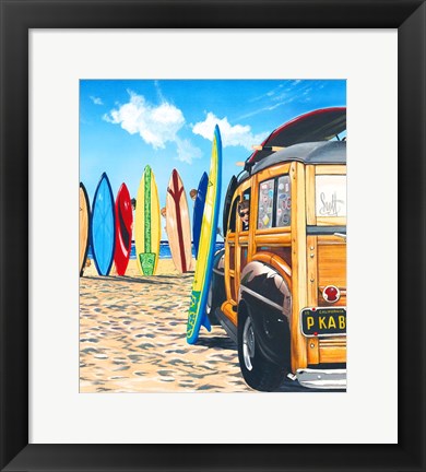 Framed Beach Cruiser Kids Print