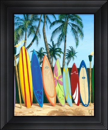 Framed Bunch of Boards Print