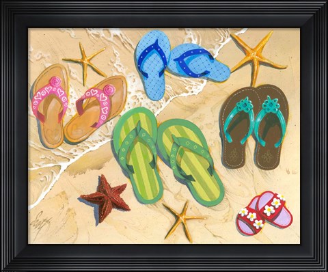 Framed Flip Flop Family Print