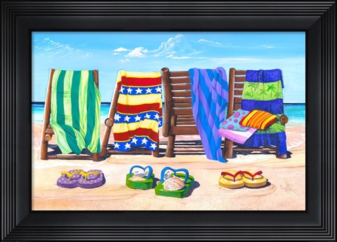 Framed Sandals and Seats Print