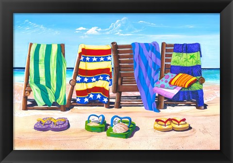 Framed Sandals and Seats Print