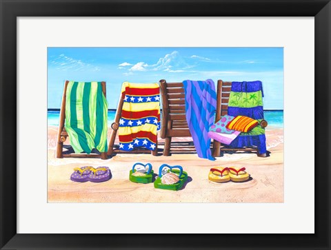 Framed Sandals and Seats Print