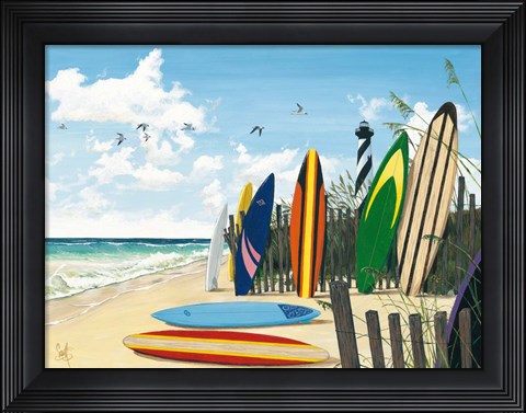 Framed Surf Boards Print