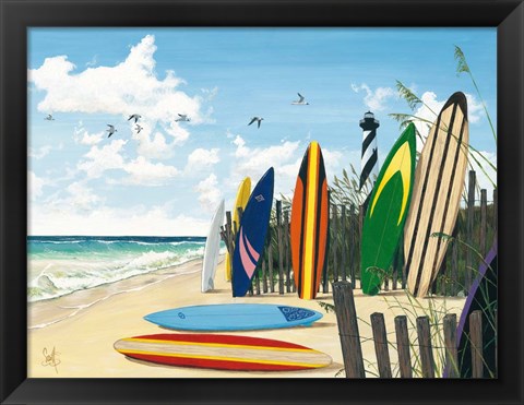 Framed Surf Boards Print