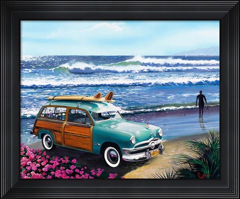 Framed Surf City Print