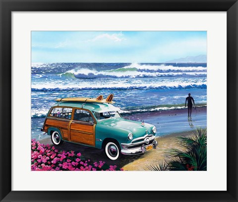 Framed Surf City Print