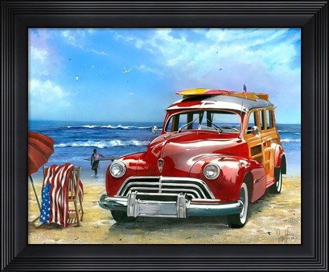 Framed Surfin&#39; USA Print