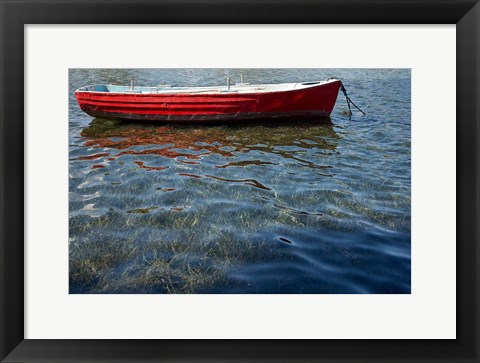 Framed Red Boat Print