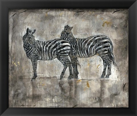 Framed Zebras Print