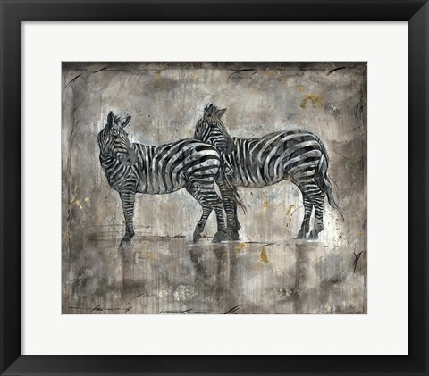 Framed Zebras Print