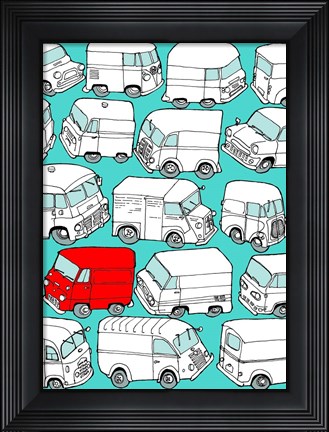 Framed Odd Ones - Red Van Print