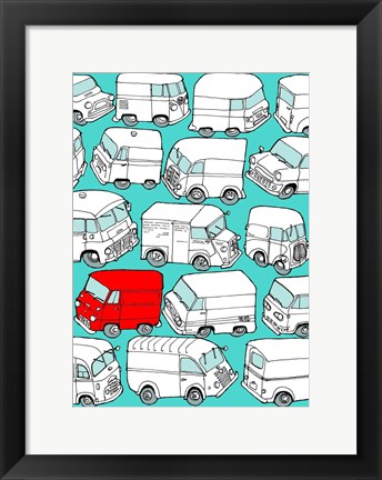 Framed Odd Ones - Red Van Print