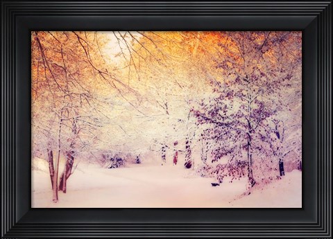 Framed Snowy Sunrise Print