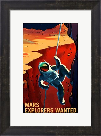 Framed Explorers Wanted Print